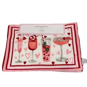 Cupcakes And Cashmere 4 Placemats Cocktails Heart Valentine’s Day Drinks